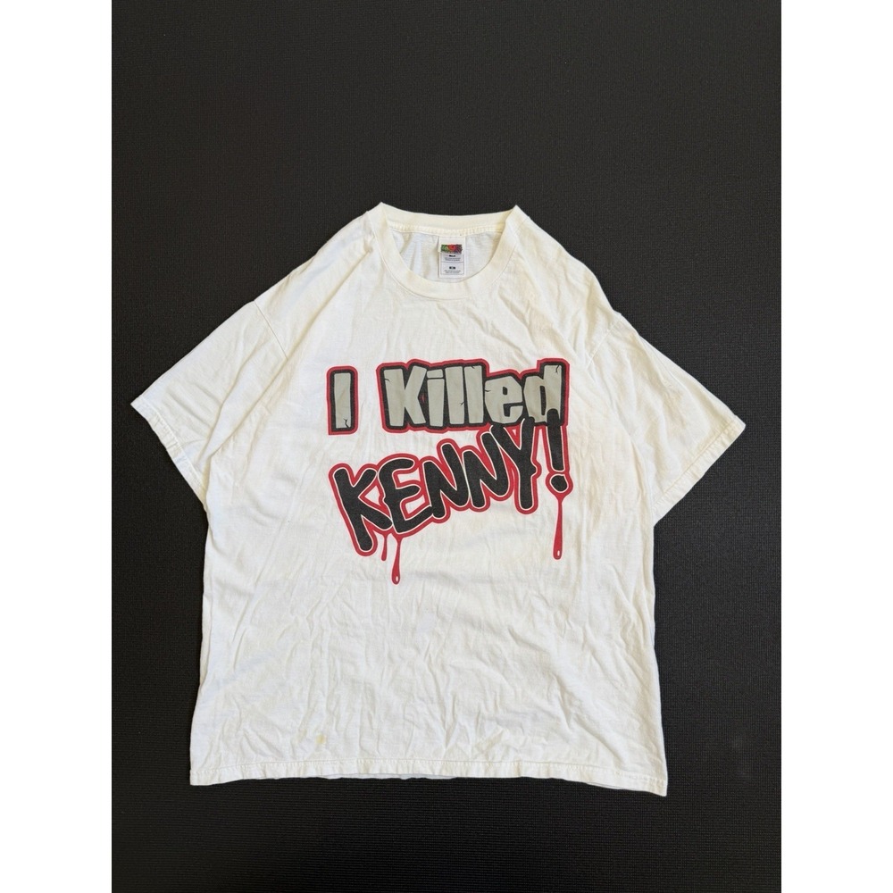 VINTAGE 90's South Park "I Killed Kenny" T-Shirt Men's SHORT SLEEVE WHITE XL